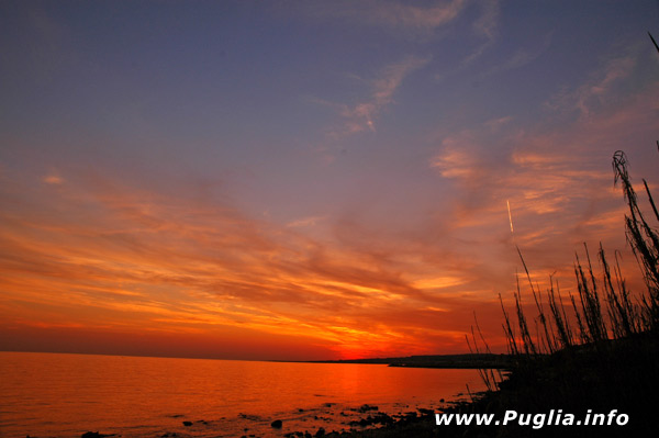 Magnifico Tramonto località Torre Vado nel Capo di Leuca.