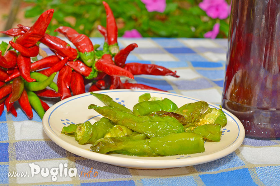 peperoni fritti e da seccare